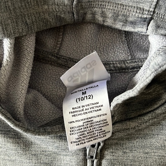 Adidas zip up hoodie size M 10/12 - Picture 2 of 8